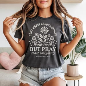 Pray About Everything PNG: Religious Shirt Design (Digital Download)