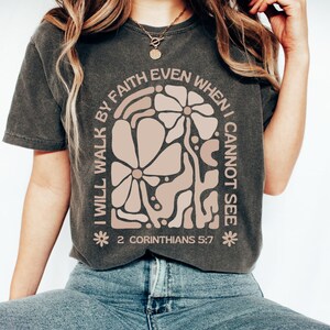 Christian Shirt Boho Christian Tee Faith Shirt Christian Apparel Jesus Shirt Christian Shirts Bible Verse Shirt Botanical Shirt Grace