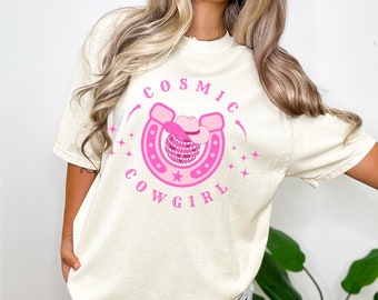 Cosmic Cowgirl T-shirt Space Cowgirl Disco Cowgirl Nashville Shirt Cowgirl Bachelorette Space Cowgirl Outfit Rodeo Shirt Yee Haw Shirt
