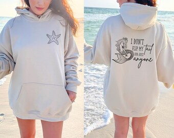 Non mi muovo la coda per chiunque Felpa con cappuccio da spiaggia Mermaidcore Ocean Beach Felpa con cappuccio da spiaggia Felpa con cappuccio da spiaggia Mermaid Core Copricostume da spiaggia