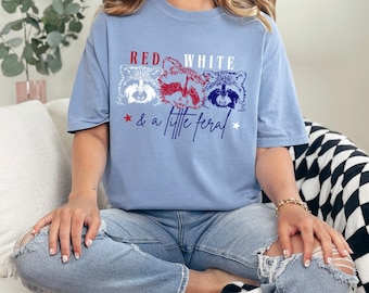 Waschbär-Shirt Lustiges Meme Shirt Waschbär-Shirt 4. von Juli Shirt Waschbär-Geschenke Seltsames Shirt Lustiges Shirt Julius