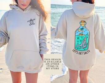 Ozean Tier Shirt Meeresbiologie Ozean-Strand-Hoodie Ozean inspiriert Stil Kokosnuss Mädchen-Shirt Strand-Vertuschung salzige Sweatshirt Strand-Sweatshirt