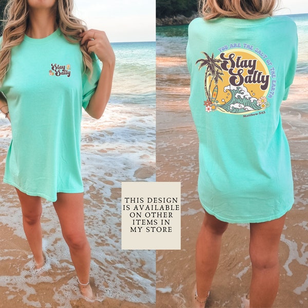 Stay Salty Faith Based Shirt Ocean Inspired Style Trendy Beachy Shirts Stay Salty Shirt Faith Shirt Jesus Shirt Christian Shirt Beach Shirt