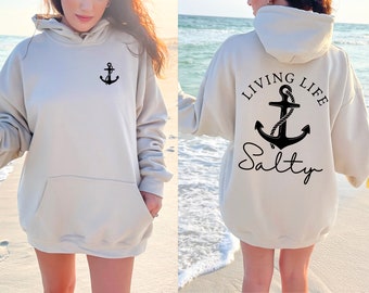 Lebendes Leben salzig Hoodie salzig Strand Shirt Ozean Strand Hoodie Ozean inspiriert Stil Strand Hoodie salzig Sweatshirt Strand Hoodies Strand Vertuschung