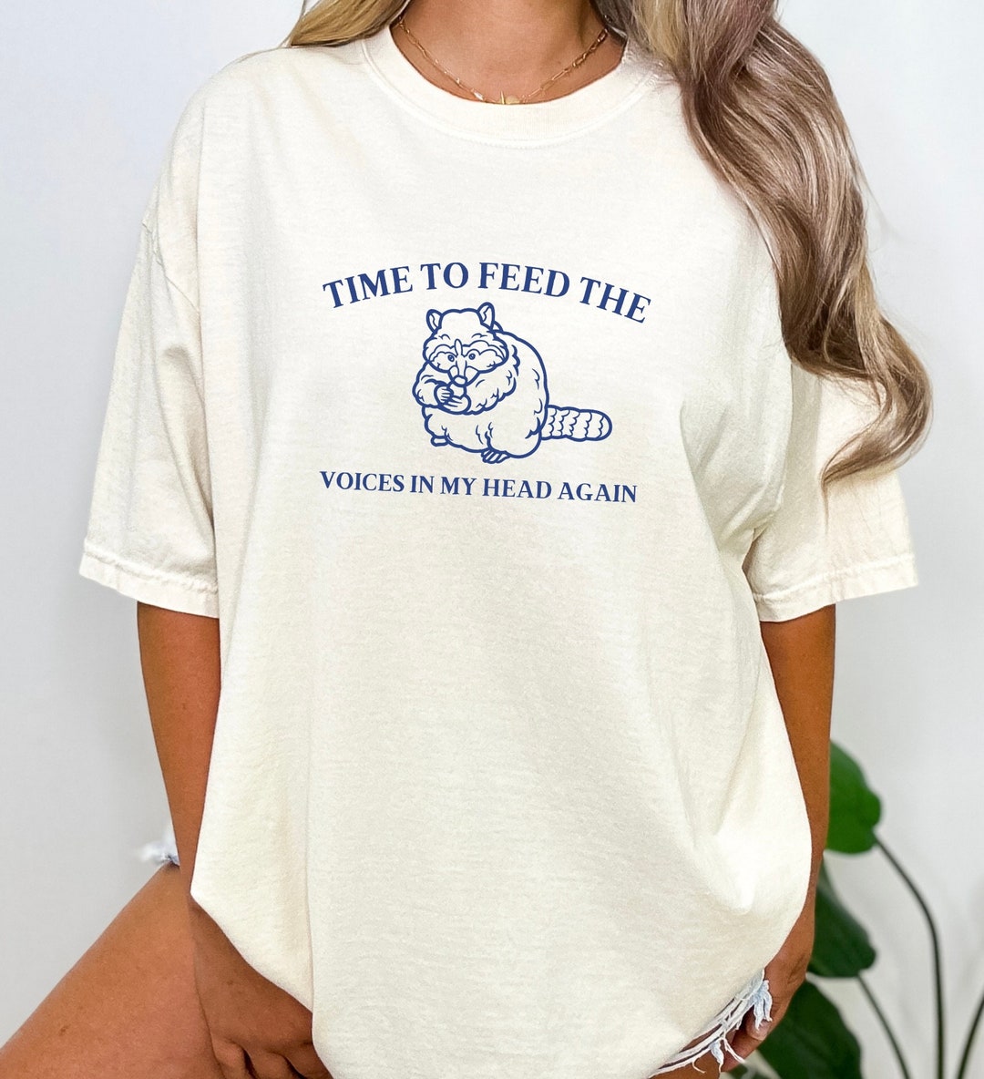 Time to Feed the Voices in My Head Again Raccoon Shirt Meme Shirt Y2K ...