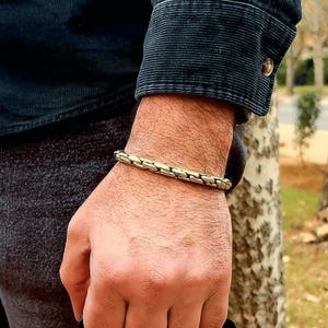 Heavy mens copper bracelet | Twisted Manly metal bangle | Handmade Bracelet for men | Arthritis relief cuff | Gift for Him
