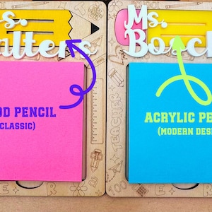 Personalized Post-it Note Holder | Teacher Desk Gift