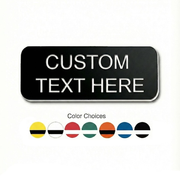 Custom Engraved Name Plate | Acrylic or Plastic Tags with Adhesive | Personalized Equipment Label, Electric Panel, Mailbox Sign, Trophy Tag