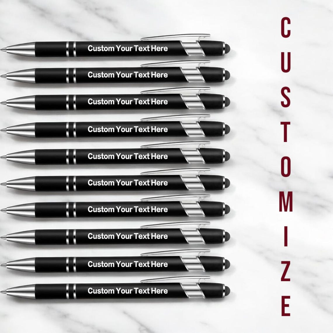 Custom Engraved Stylus Pen: Personalized Metal Touchpen, Corporate Gift ...