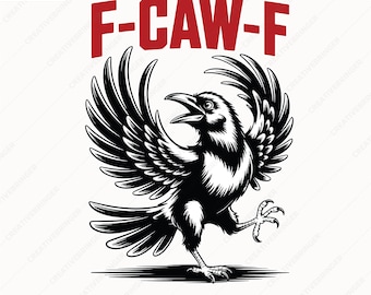 Funny Crow SVG And PNG, F-CAW-F Adult Humor Shirt Graphic.