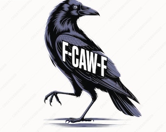Raven PNG, Vintage Crow PNG, Trendy Black Crow PNG, Crow Lover Graphic.