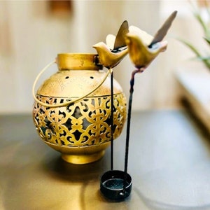 Handcrafted Metal Tealight  Holder  Rustic Accent Lighting Home Decor Gift Altar Room Accent Metal Candle Decor Modern Tealight Holder