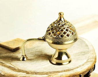 Brass Incense Holder: Minimalist Home , Meditation Gift. Candle Holder Patio Light Fall  Decor Idea
