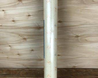 Vtg Cottagecore Wallpaper Floral Flower Peach 71 sq ft Cream Diamond NEW SEALED