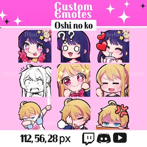 Twitch & Discord Custom Emote Pack | Anime Dance Music Idol My Star  ( 9 Character Emotes)