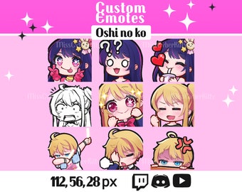 Twitch & Discord Custom Emote Pack | Anime Dance Music Idol My Star  ( 9 Character Emotes)