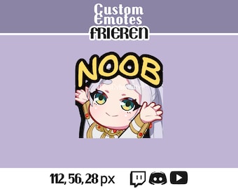 Twitch & Discord Custom Emote Pack | White Hair Elven Mage Raised Hands Noob