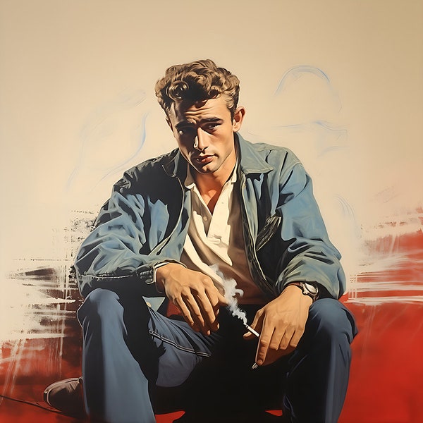 James Dean 001 - Actors studio - Giant - East of Eden -Legendary 1950s actor - DIGITAL DOWNLOAD - ( ideal for cards, posters etc)