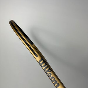 Custom Painted Tennis Racket Gold and Black Matte. Babolat, Wilson Etc ...