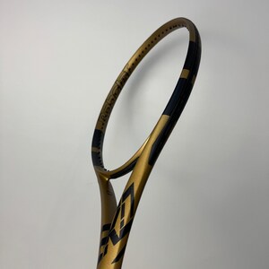 Custom Painted Tennis Racket Gold and Black Matte. Babolat, Wilson Etc ...
