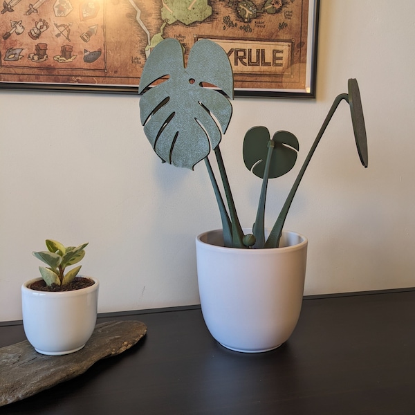 Monstera magnetic coaster plant. Home decoration