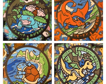 Set di 2 sottobicchieri Pokémon Poké - Confezione da collezionare con design ispirati a Venusaur, Charizard, Blastoise e Dragonite