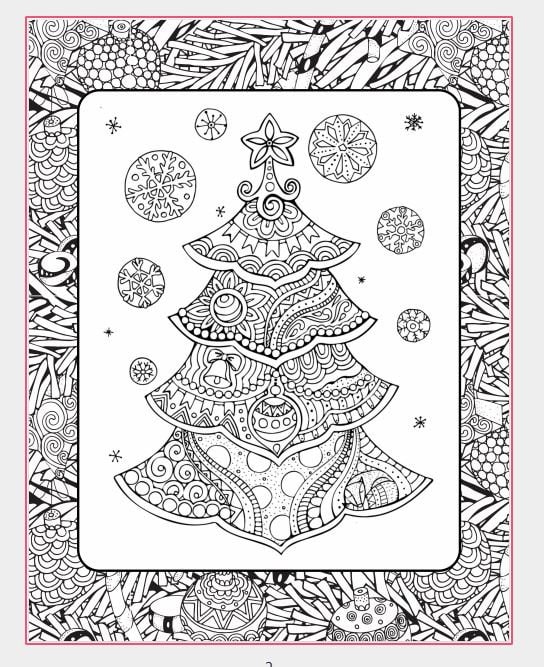 Christmas Adult Printable Coloring Sheets, Christmas Adult Coloring Pages Instant Download ...