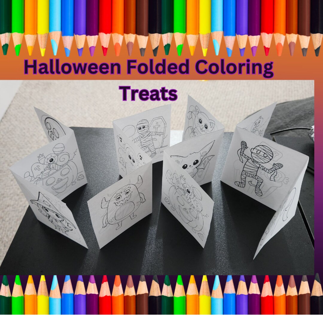 Halloween Coloring Booklet Printable Halloween Coloring - Etsy
