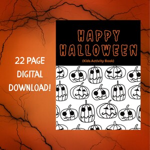 Halloween Activity Book for Kids, Digital Download