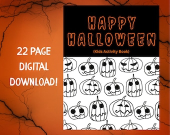 Halloween Activity Book for Kids, Digital Download