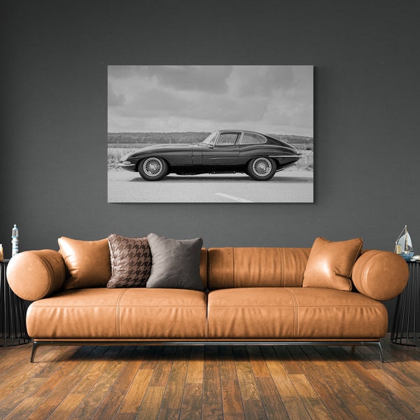 Jaguar E-Type, Jaguar wall decor, classic cars, wallFoam prints, vintage car, classic cars