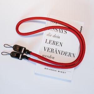 Correa de cámara de liberación rápida, correa para cámara en rojo, negro y verde para cámaras analógicas y DSLR - Correa para cámara, correa de cuerda para cámara con liberación rápida