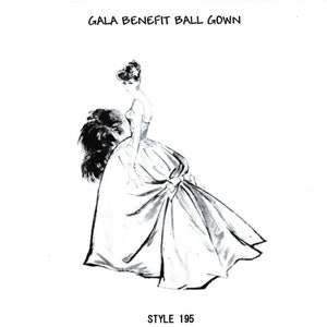Tyler Wentworth and other 16&quot;Dolls Clothes Sewing Pattern #195 Gala Benefit Ball Gown  PDF