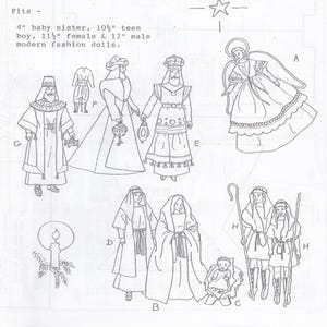 Mönster för vintage-jubel passar 10,5 till 11,5 till 12 tums modedockor PDF
