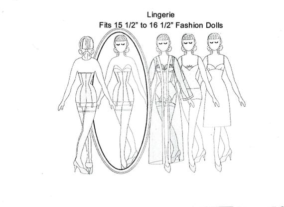 Gene/Tonner Fashion Doll 40's to 50's Style Lingerie  Pattern PD