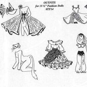 Gene or Tyler On The Town Fashion Doll Costumes and Masquerade Outfits Pattern Tonner PDF