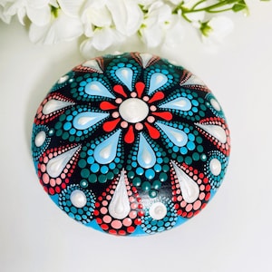 Mandala rock, artificial stone, decoration, gift, mandala stone, meditation, rock painting, dot painting, dot art