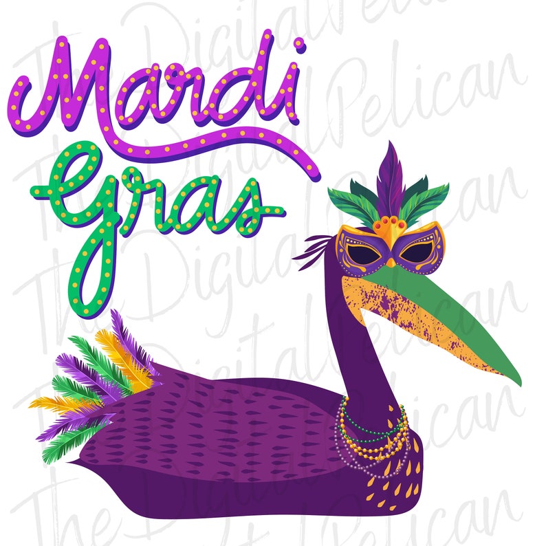 pelican mardi gras beads