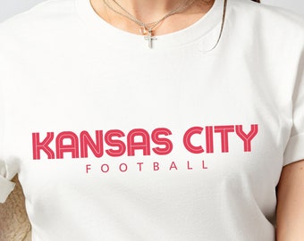 Kansas City Football Shirt, Chiefs Shirt, Kansas City Shirt, Chiefs Fan Gift, KC Shirt, Football Lover Gift, Vintage Retro Football T-Shirt