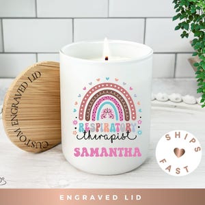 Respiratory Therapist Candle Personalized Gift for Respiratory Therapist Gifts, Respiratory Therapy Gifts RT School Graduation Gift