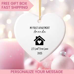 Our First Apartment Ornament Personalized - First Apartment Christmas Ornament - New House Ornament
