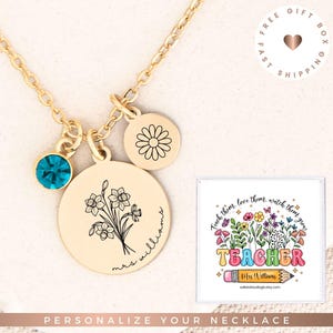 Personalized Gift for Teacher Appreciation, Teacher Appreciation Gift, inexpensive teacher gift, teacher necklace, new teacher gifts