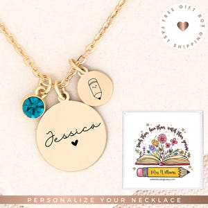 Personalized Gift for Teacher Appreciation, Teacher Appreciation Gift, inexpensive teacher gift, teacher necklace, new teacher gifts