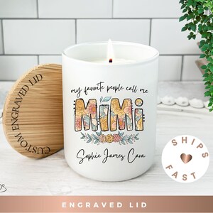 Mimi Candle Personalized Grandmother Gift Mother’s Day Candle for Mimi Christmas Candle Gift For Mimi Birthday with Grandkids Names