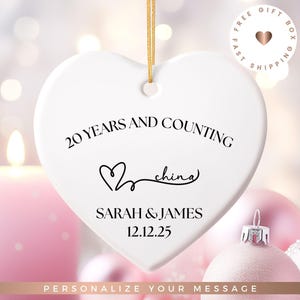 Personalized 20th Anniversary ceramic Keepsake, 20th Anniversary gift, Personalised 20th Anniversary, China Anniversary, 20th Anniversary