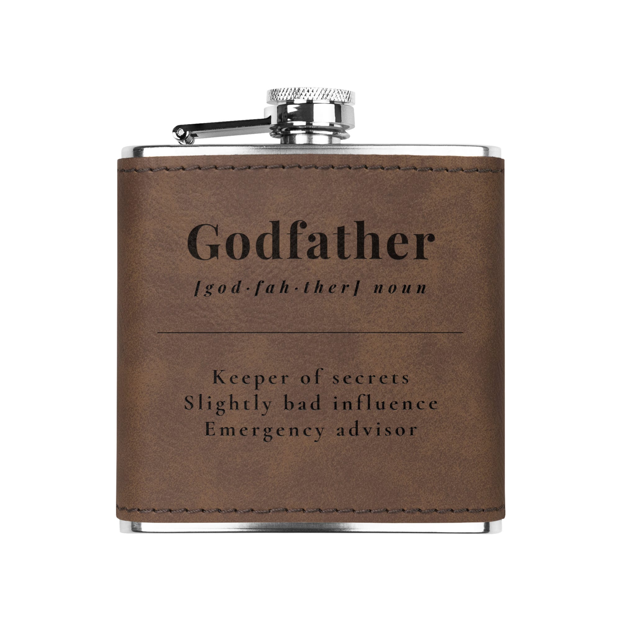 Discover Godfather Whiskey Flask, Gift for Special Occasions, Funny Gift for Godfather