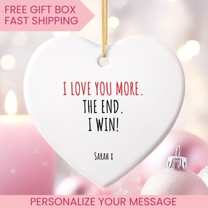 Gift for Boyfriend I Love You More The End I Win  - Sentimental Romantic Keepsake Gift for Boyfriend, Girlfriend, Valentines Day