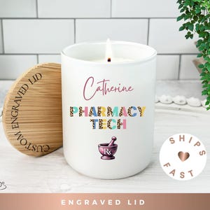 Pharmacists Candle Pharmacy Tech Personalized Pharmacists Gifts, Pharmacist Graduation Gift, New Pharmacist, Future Pharmacist Custom Candle