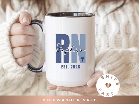 Registered Nurse Mug Personalized, Custom Nurse Mug, New Nurse Mug, Nursing Student Graduation Gift Nursing Mug, Custom Male Nurse Mug