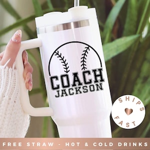 Baseball Coach Tumbler Personalized, Baseball Coach Gift, Gift for Baseball Coach, Baseball Coach Cup, Softball Coach Gift, Softball Coach